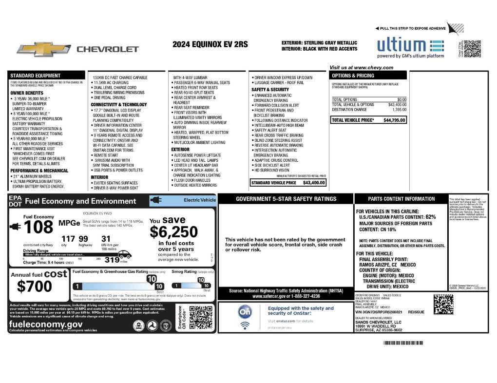 Used 2024 Chevrolet Equinox EV RS FWD image 2
