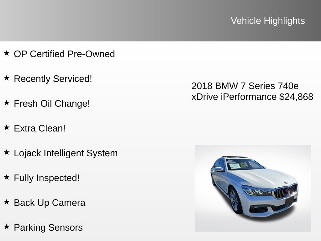 Used 2018 BMW 740e xDrive w/ M Sport Package image 4
