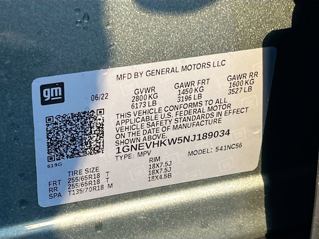 Used 2022 Chevrolet Traverse LT w/ LPO, Floor Liner Package image 33