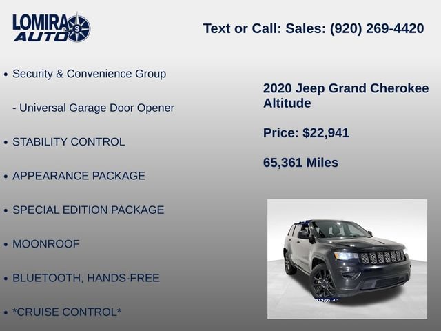 Used 2020 Jeep Grand Cherokee Altitude AWD/4WD image 21