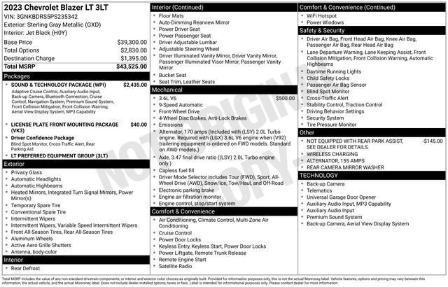 Used 2023 Chevrolet Blazer LT w/ Sound & Technology Package image 5