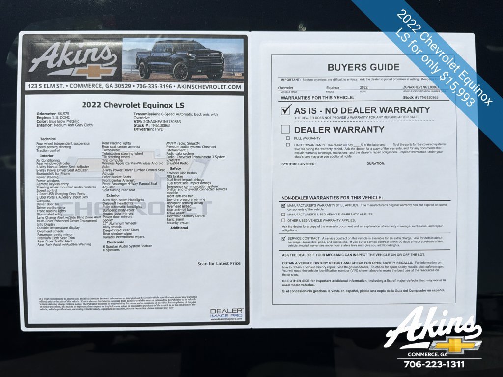 Certified 2022 Chevrolet Equinox LS w/ LS Convenience Package FWD image 11