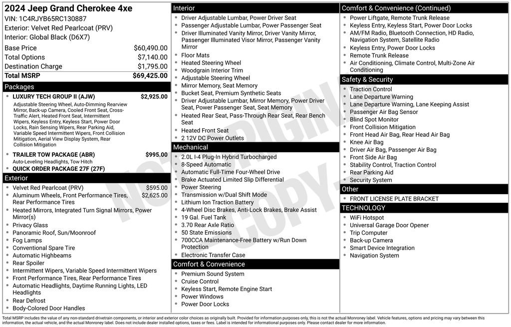 New 2024 Jeep Grand Cherokee Limited 4xe w/ Luxury Tech Group II image 2