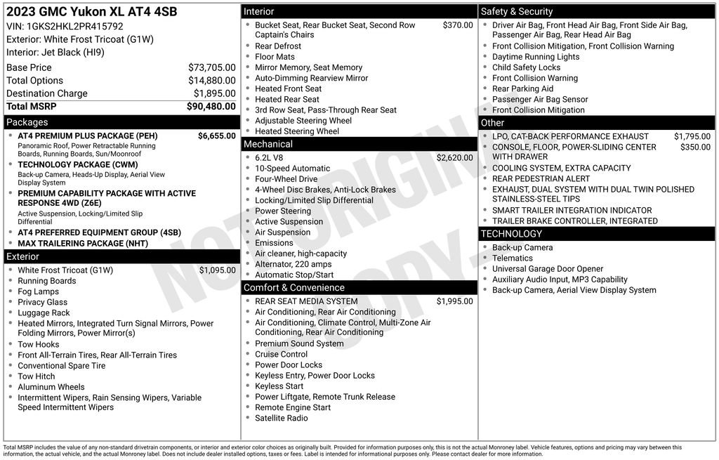 Certified 2023 GMC Yukon XL AT4 w/ AT4 Premium Plus Package AWD/4WD image 57