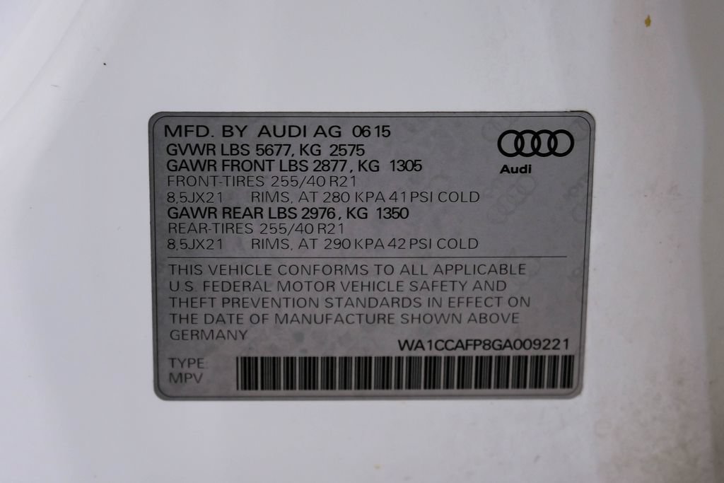 Used 2016 Audi SQ5 Premium Plus w/ Technology Package AWD/4WD image 70