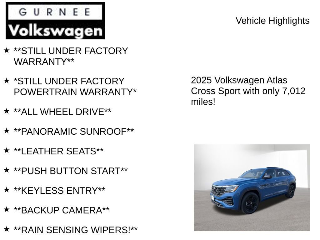 Used 2025 Volkswagen Atlas Cross Sport SEL R-Line image 7