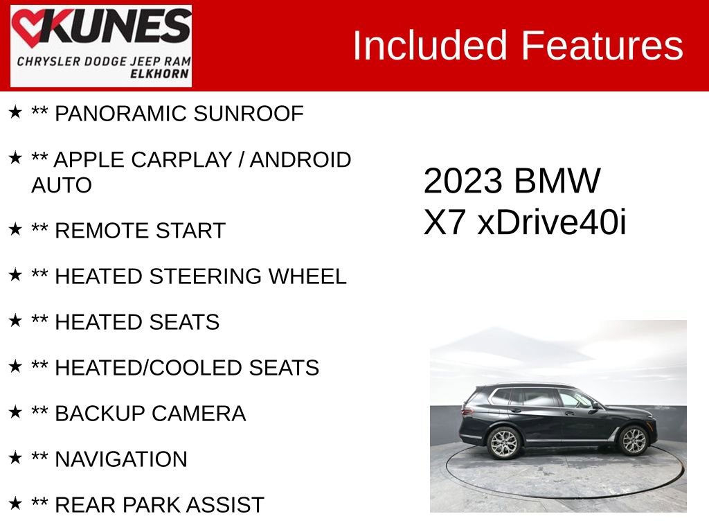 Used 2023 BMW X7 xDrive40i image 2