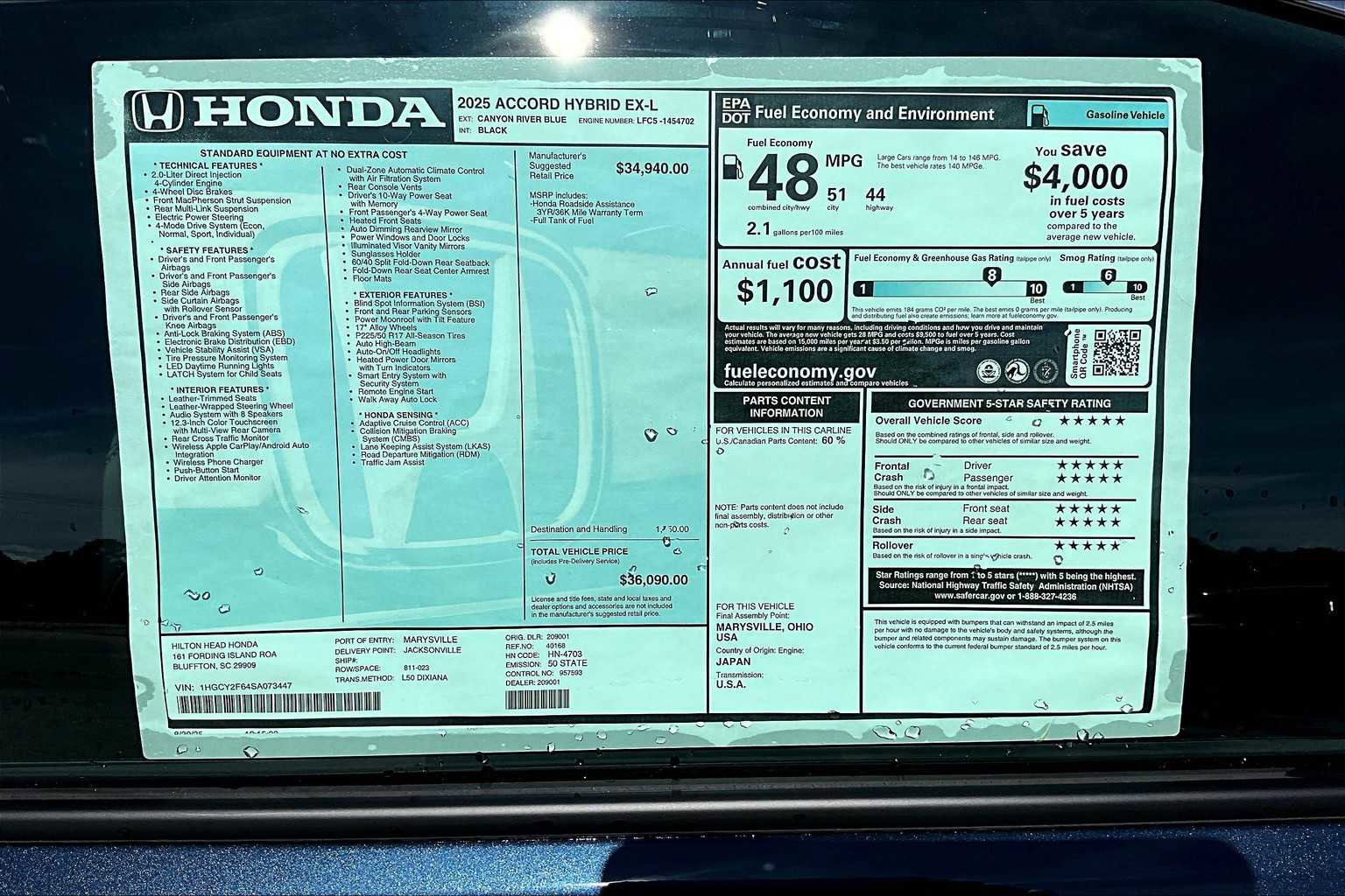 New 2025 Honda Accord EX-L image 18