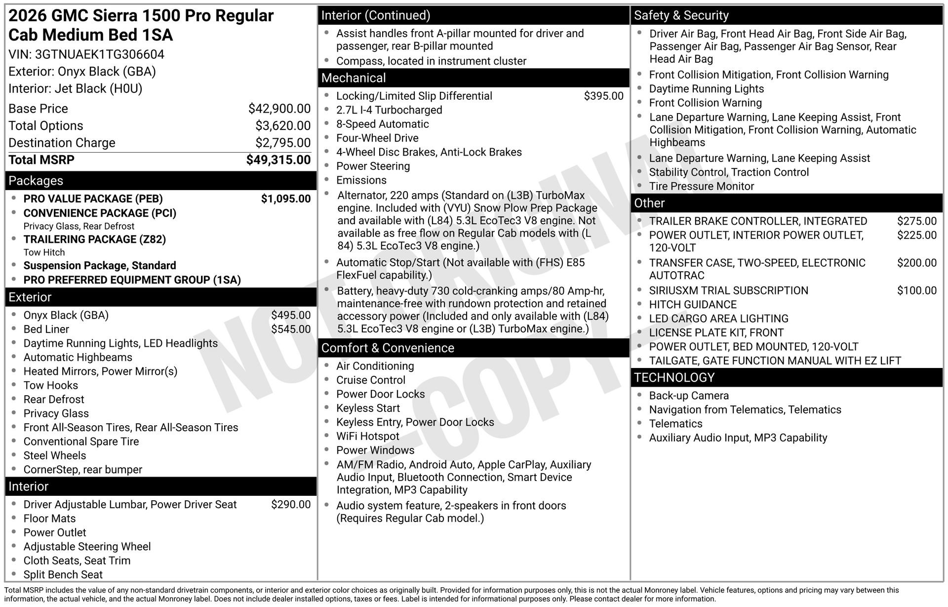 New 2026 GMC Sierra 1500 Pro w/ Pro Value Package AWD/4WD image 3