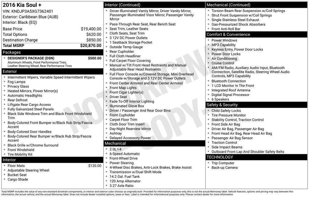 Used 2016 Kia Soul + w/ Designer's Package FWD image 2