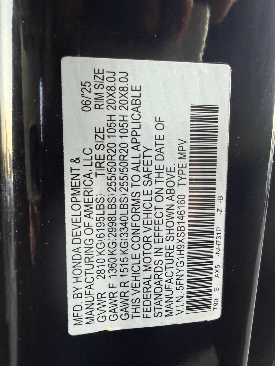 Used 2025 Honda Pilot Black Edition image 11