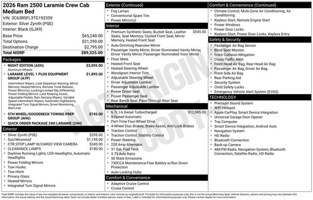 New 2026 RAM 2500 Laramie w/ Night Edition AWD/4WD image 22