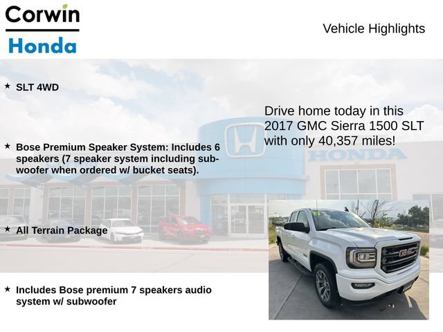Used 2017 GMC Sierra 1500 SLT AWD/4WD image 7