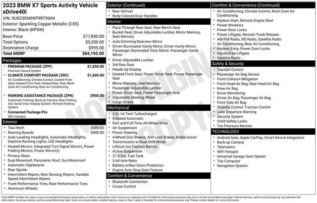 Used 2023 BMW X7 xDrive40i w/ Premium Package image 27