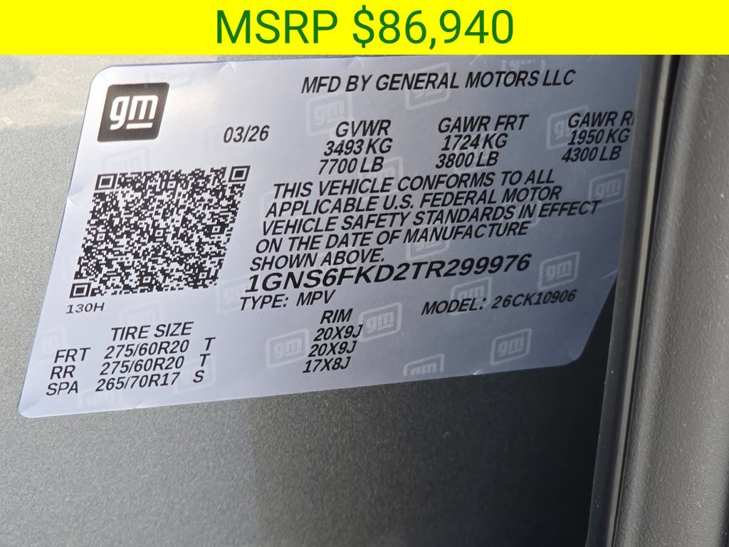 New 2026 Chevrolet Suburban Premier w/ Sun And Tow Package AWD/4WD image 43