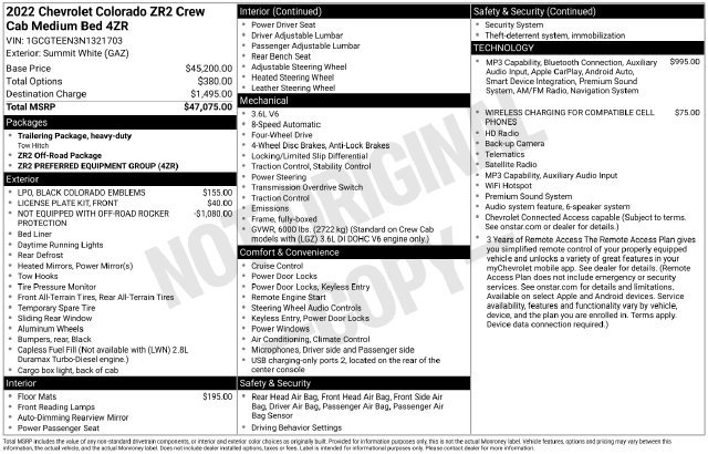 Used 2022 Chevrolet Colorado ZR2 AWD/4WD image 20