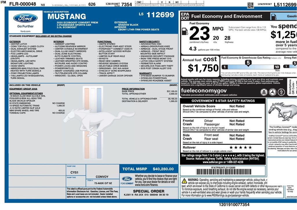 Used 2020 Ford Mustang Premium RWD image 3