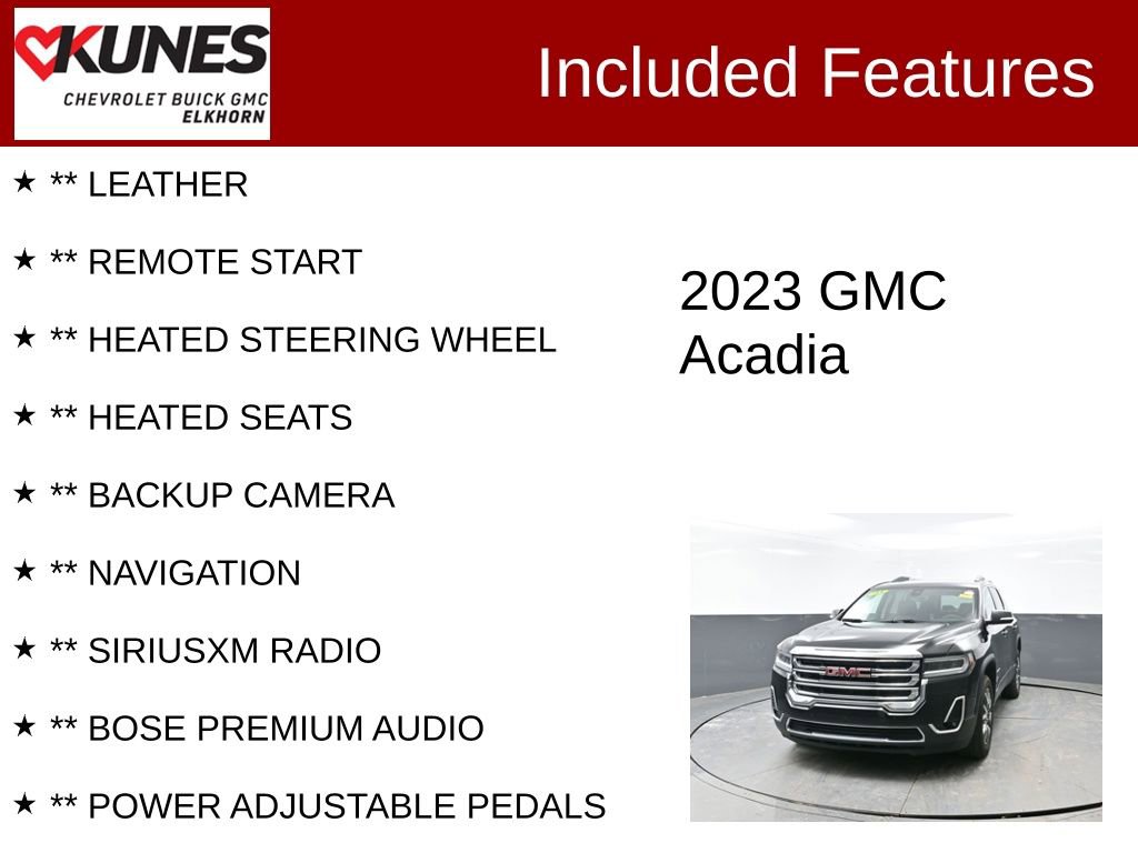 Used 2023 GMC Acadia SLT image 2