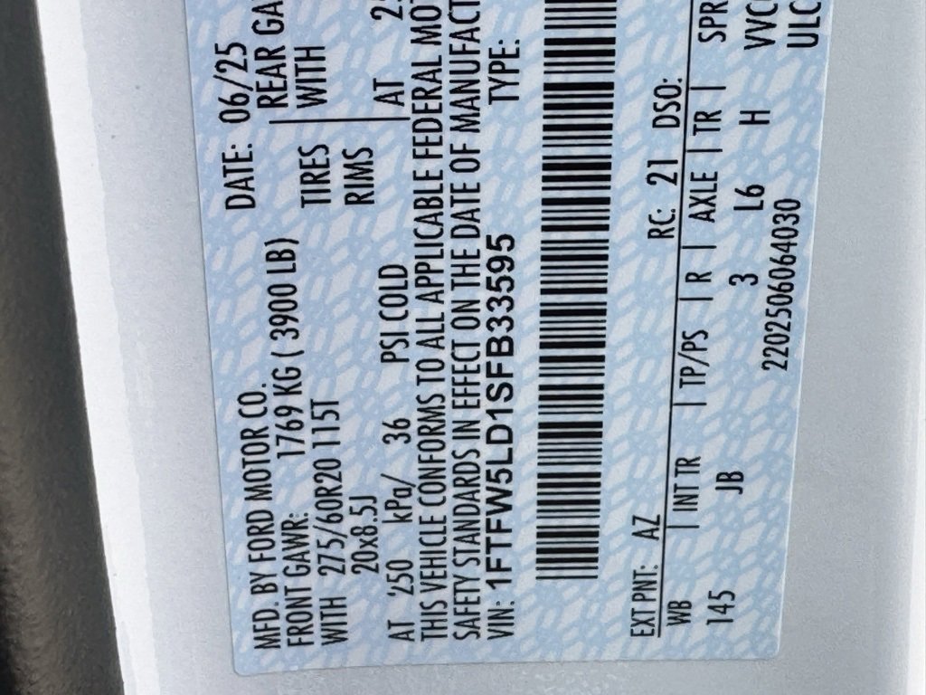 New 2025 Ford F150 Lariat w/ Equipment Group 501A Mid image 47