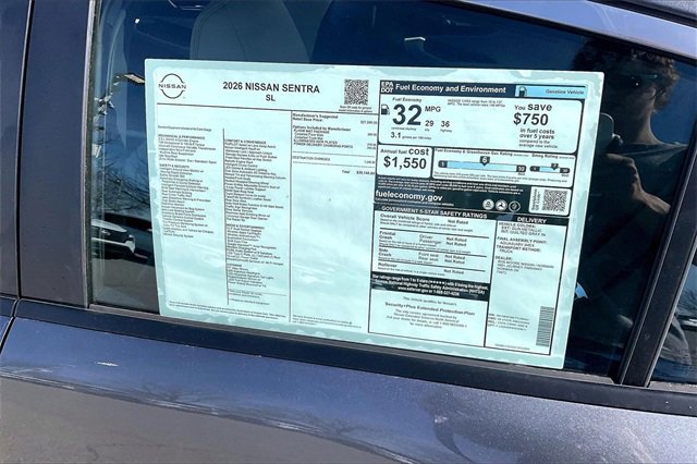 New 2026 Nissan Sentra SL w/ Floor Mat Package image 13