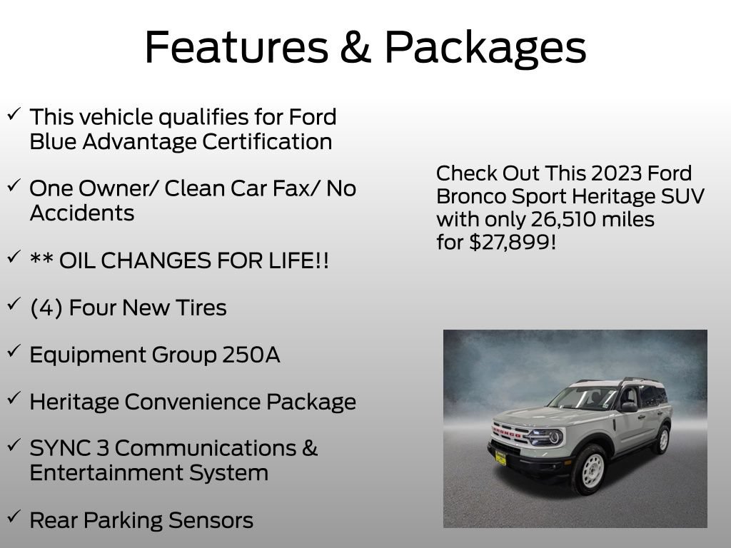 Certified 2023 Ford Bronco Sport Heritage w/ Heritage Convenience Package AWD/4WD image 4
