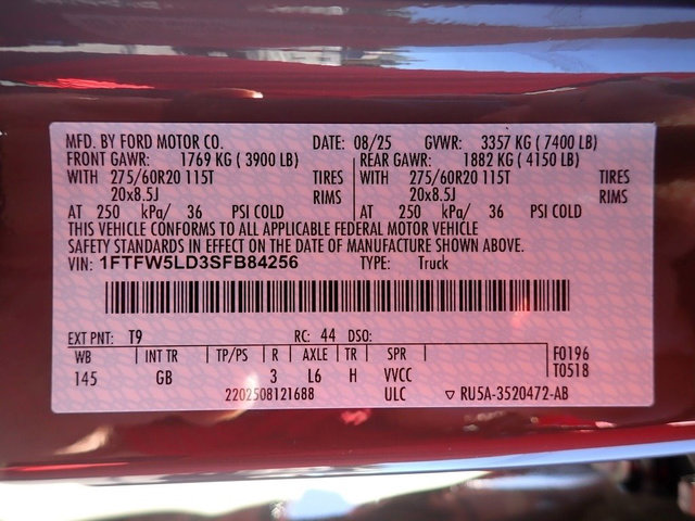 New 2025 Ford F150 Lariat w/ Equipment Group 501A Mid image 14