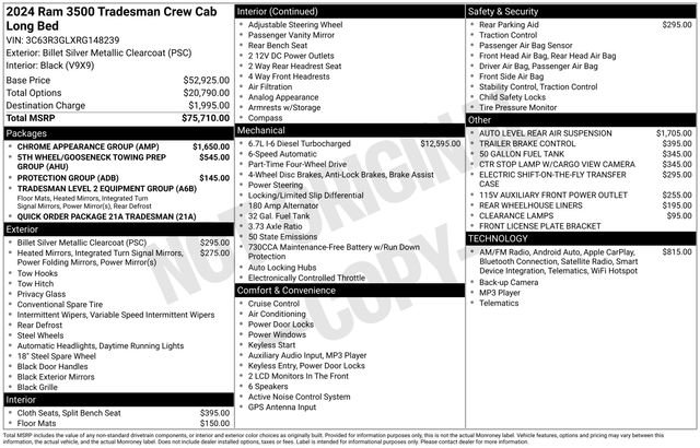 Used 2024 RAM 3500 Tradesman w/ Chrome Appearance Group image 2