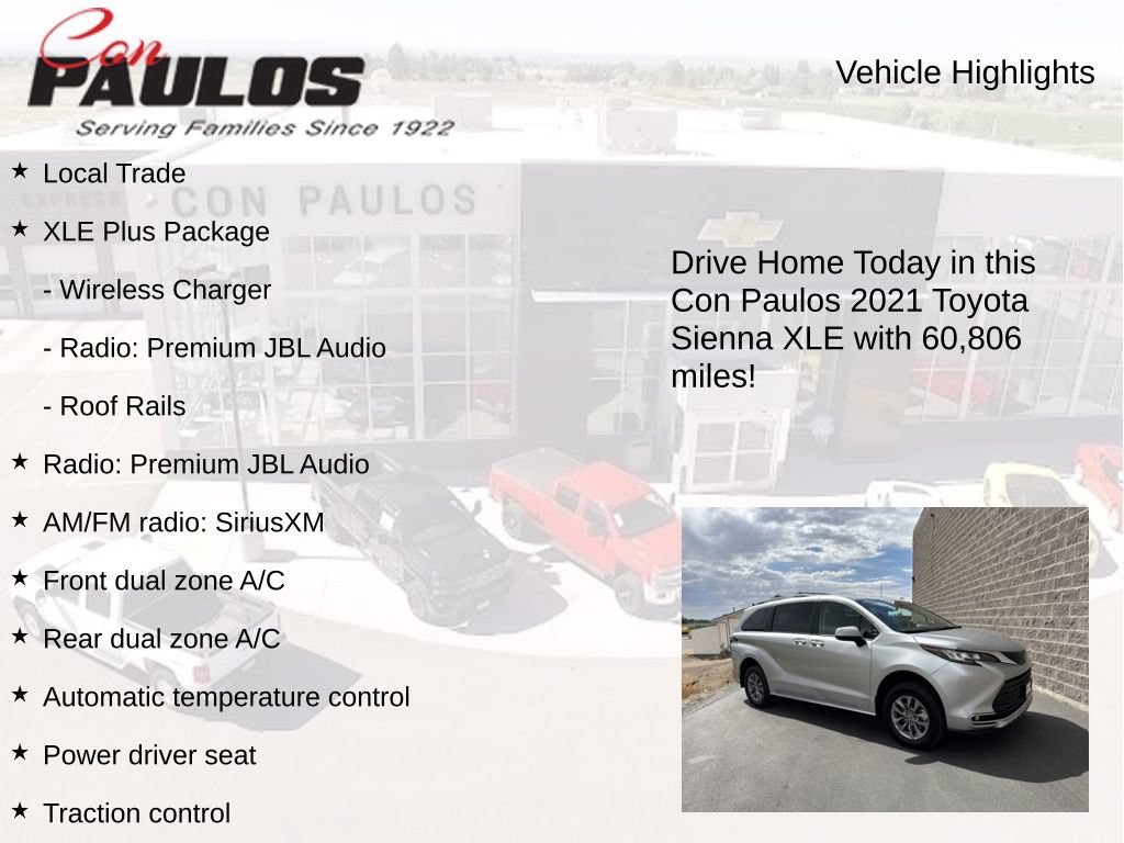 Used 2021 Toyota Sienna XLE w/ XLE Plus Package AWD/4WD image 8