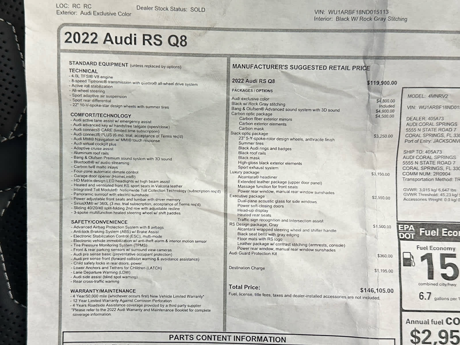 Used 2022 Audi RS Q8 AWD/4WD image 45