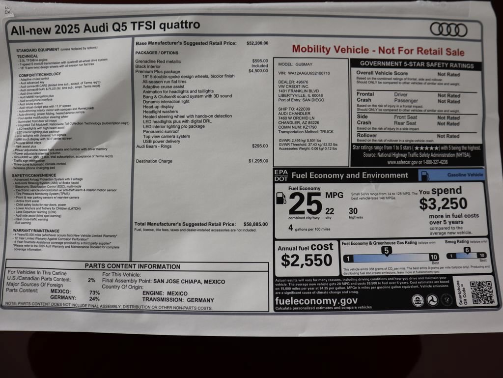 Used 2025 Audi Q5 Premium w/ Premium Plus AWD/4WD image 9