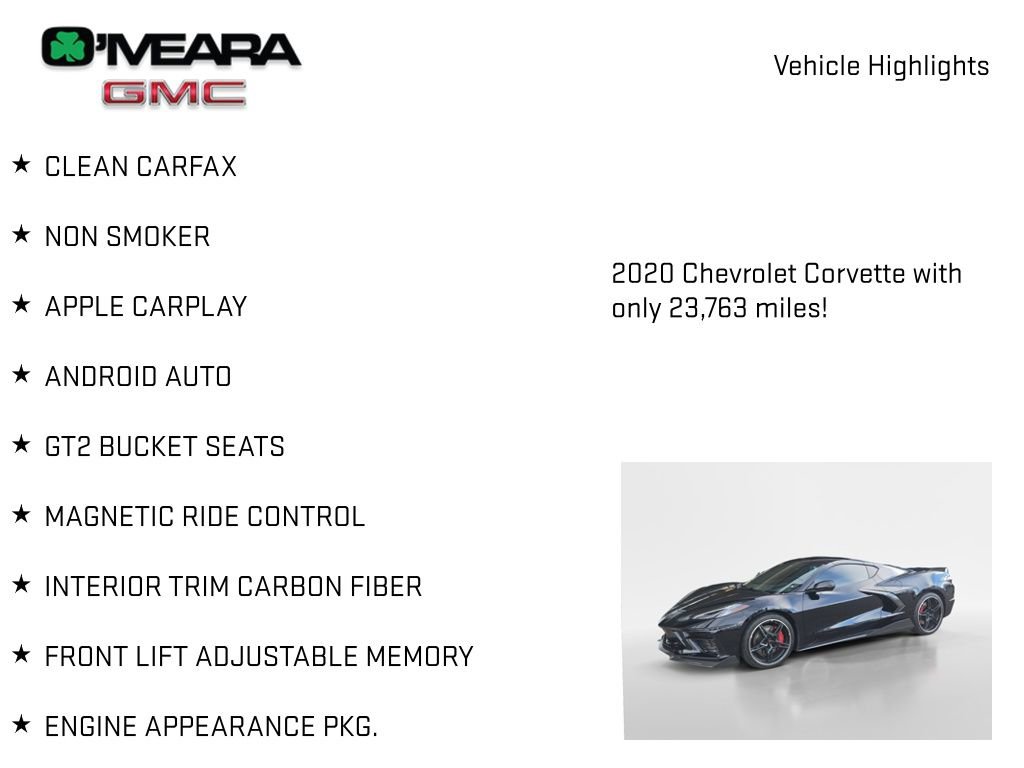 Used 2020 Chevrolet Corvette Stingray Premium Cpe w/ 3LT Preferred Equipment Group image 8
