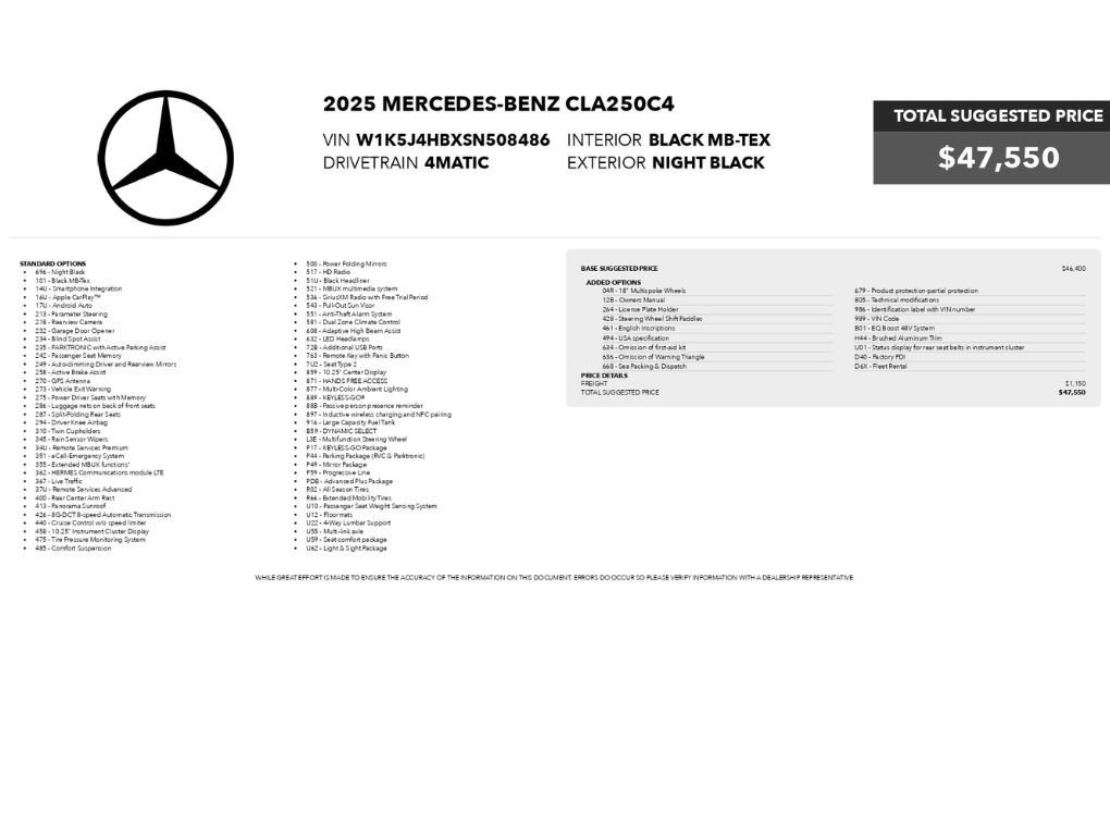 Used 2025 Mercedes-Benz CLA 250 4MATIC image 2