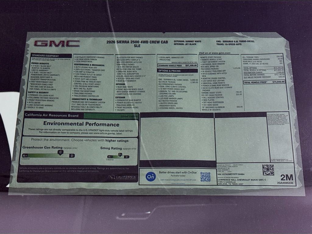 New 2026 GMC Sierra 2500 SLE w/ SLE Value Package; image 20