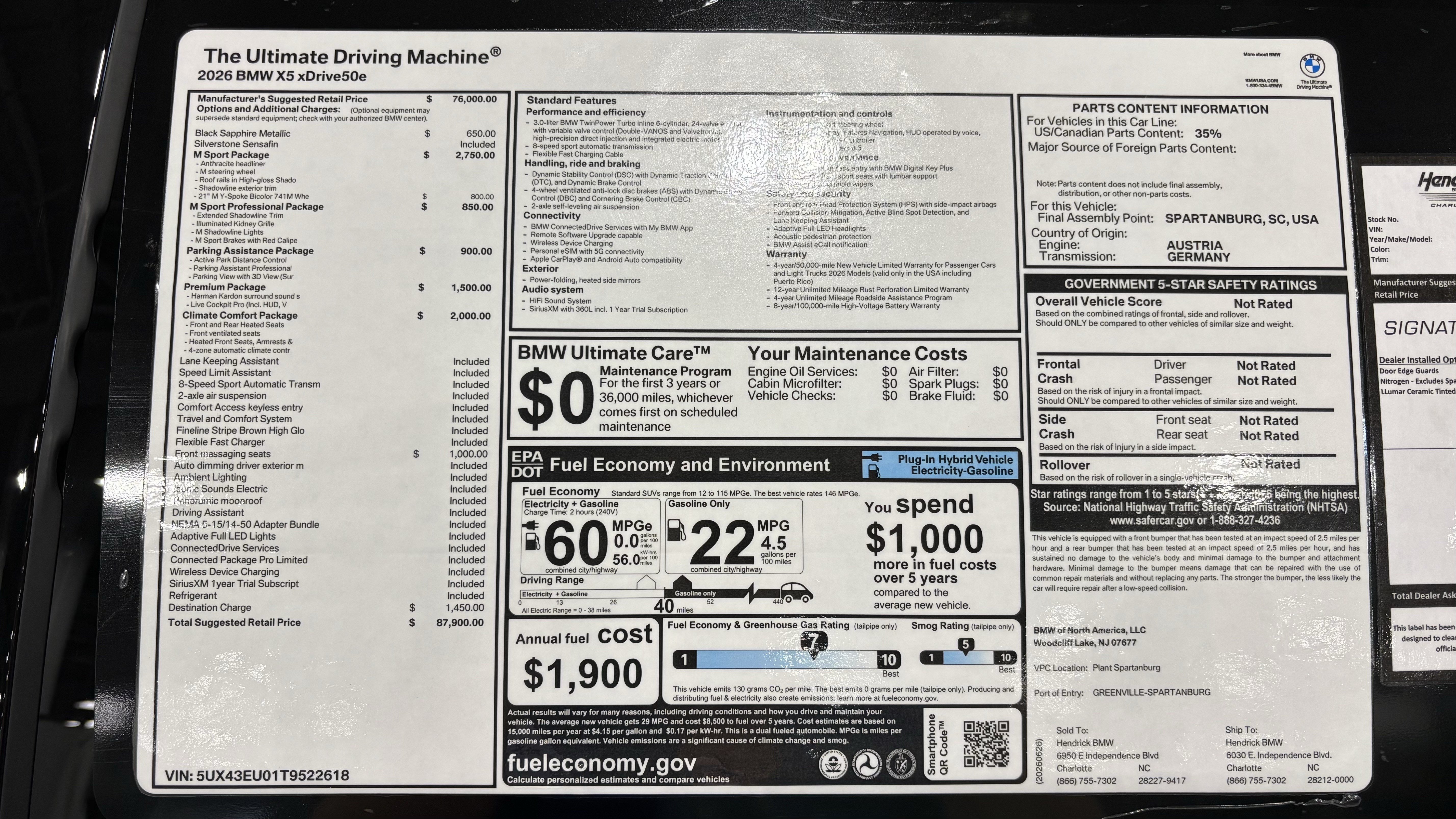 New 2026 BMW X5 xDrive50e w/ M Sport Package AWD/4WD image 31