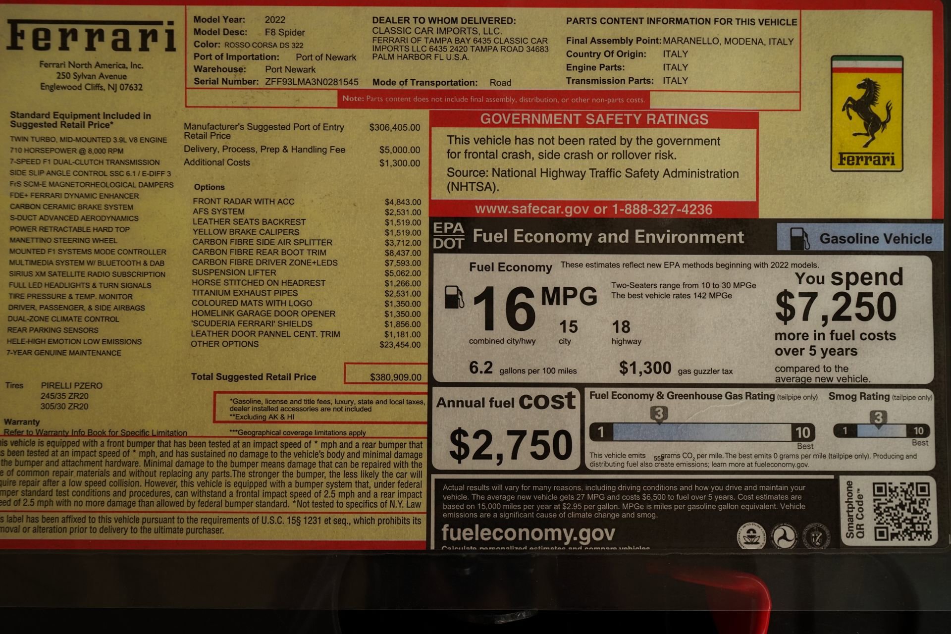 Used 2022 Ferrari F8 Tributo RWD image 38