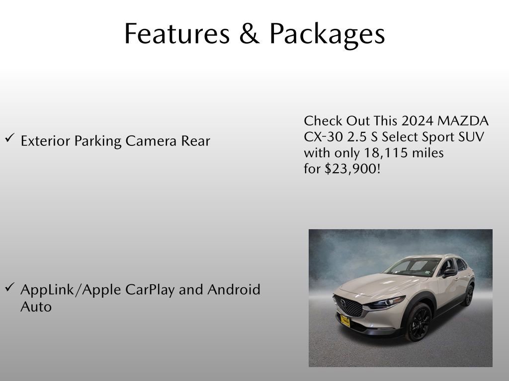 Used 2024 MAZDA CX-30 AWD 2.5 S w/ Select Sport Pkg image 4