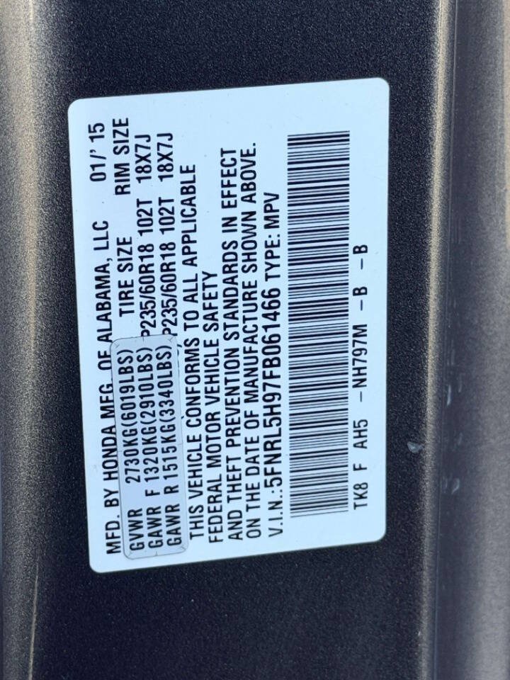 Used 2015 Honda Odyssey Touring Elite image 25