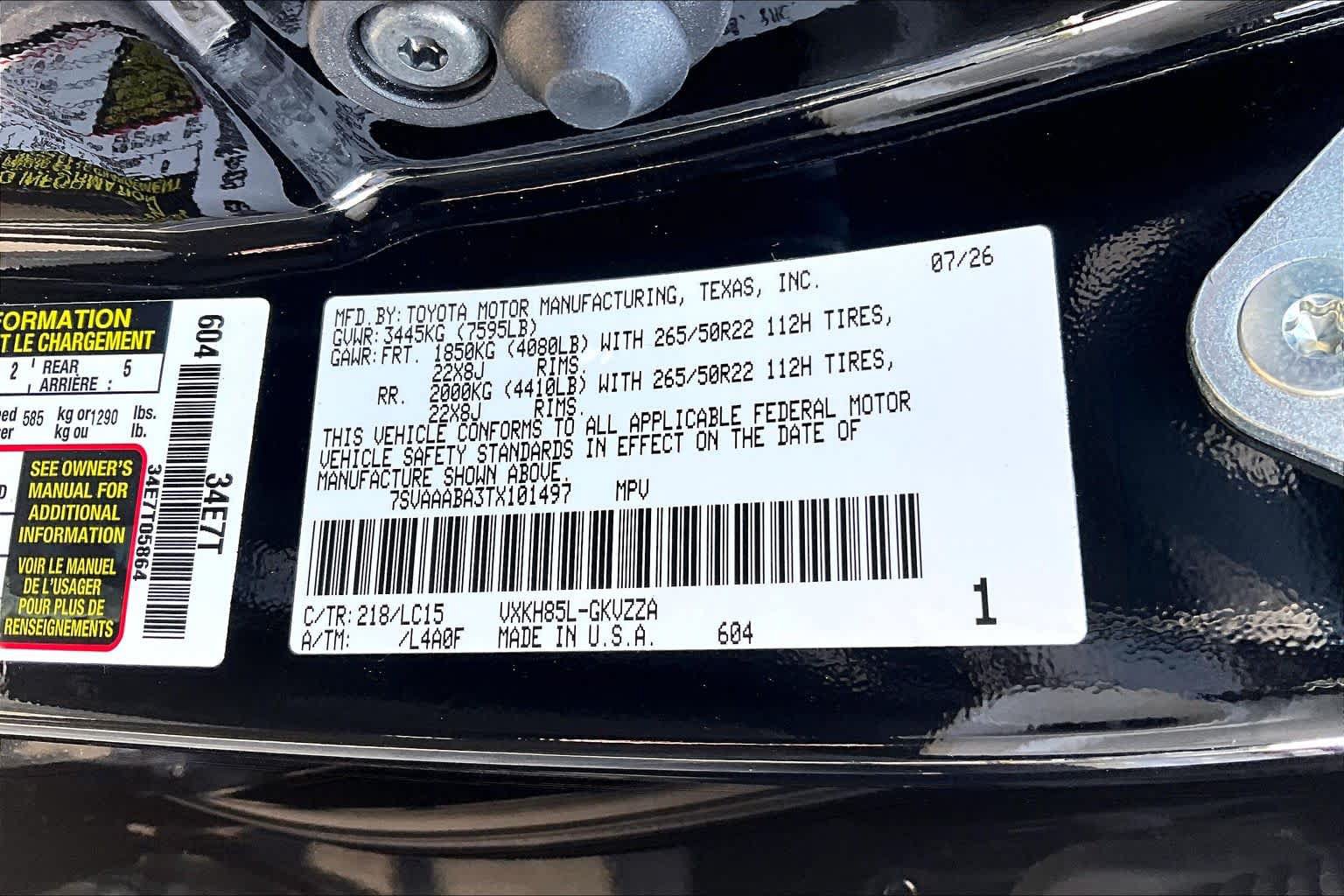 New 2026 Toyota Sequoia Capstone AWD/4WD image 18