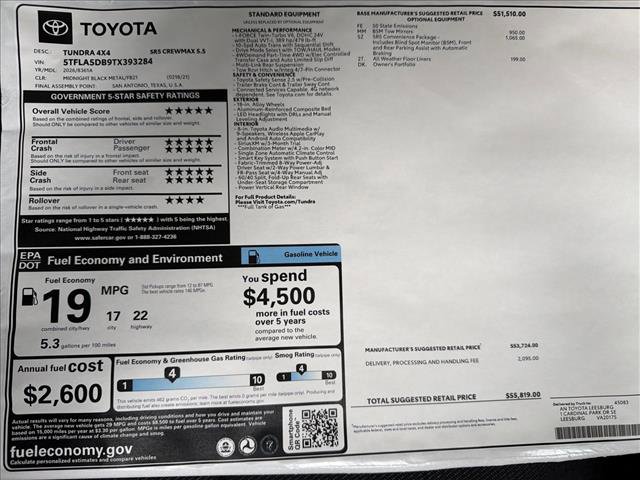 New 2026 Toyota Tundra SR5 AWD/4WD image 22