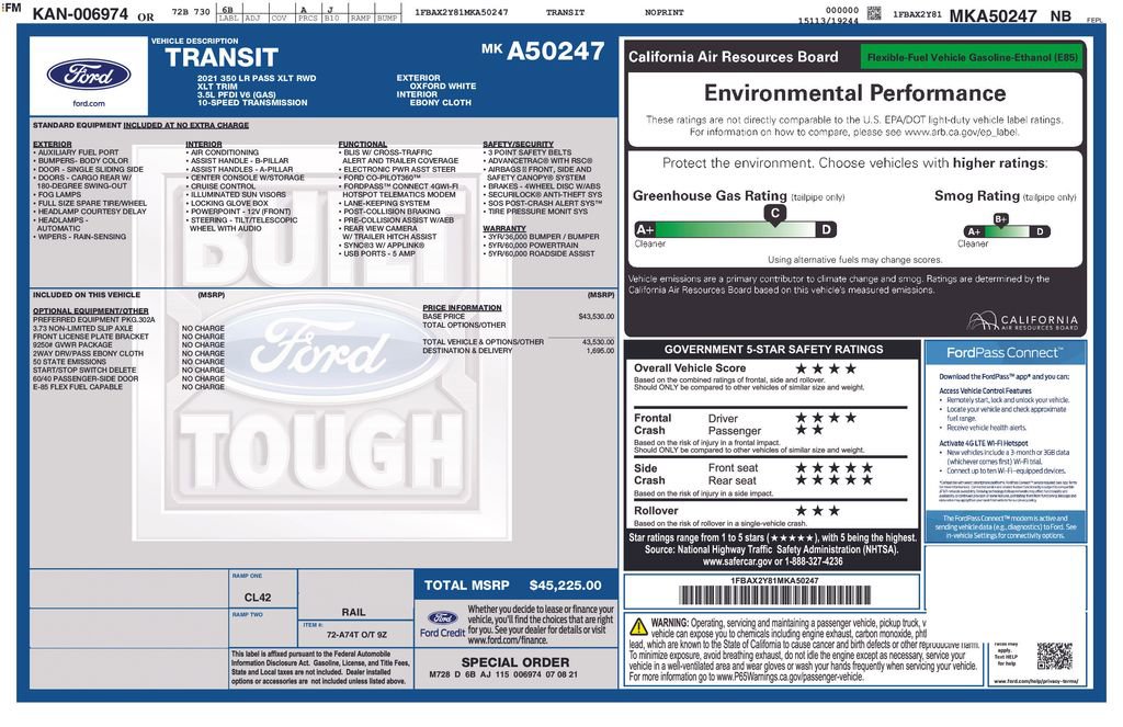 Used 2021 Ford Transit 350 XLT RWD image 9