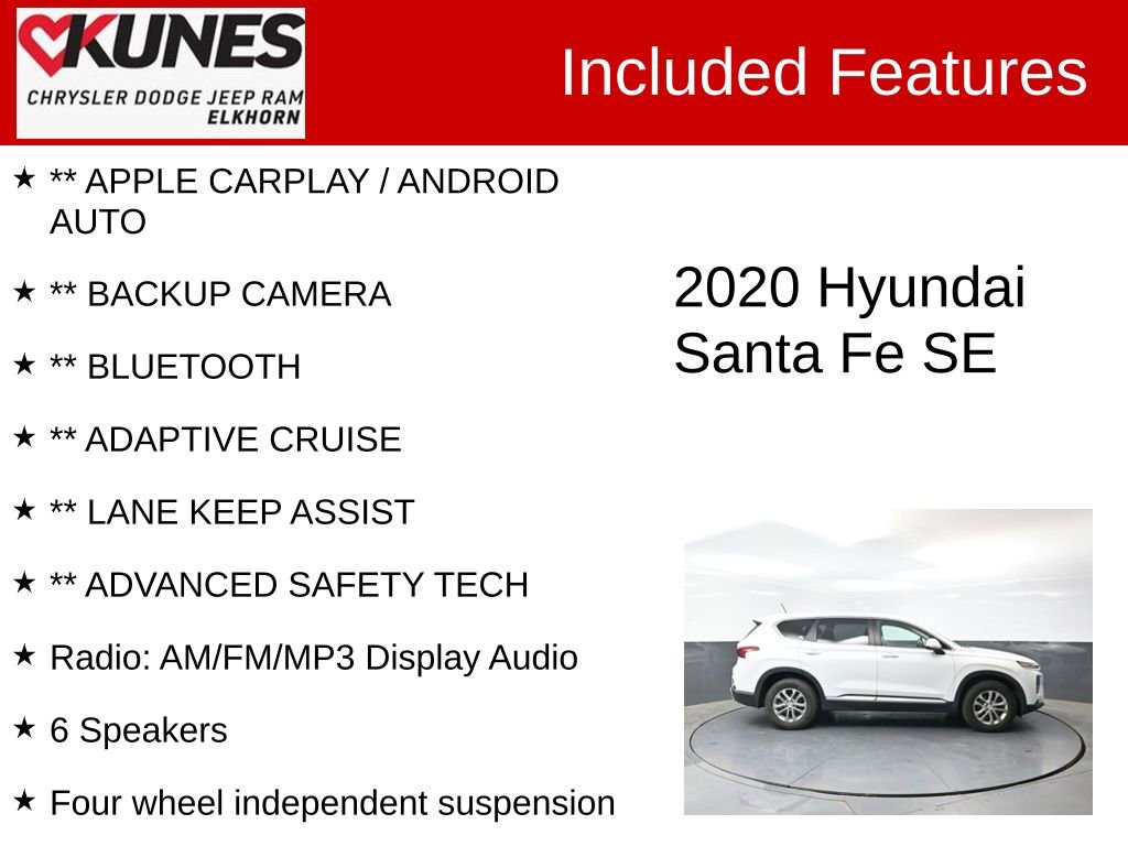 Used 2020 Hyundai Santa Fe SE FWD image 2