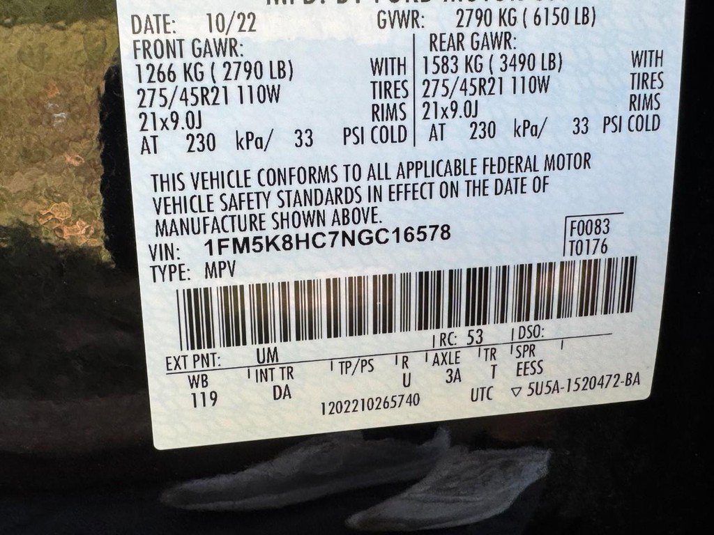 Used 2022 Ford Explorer Platinum w/ Equipment Group 601A image 28