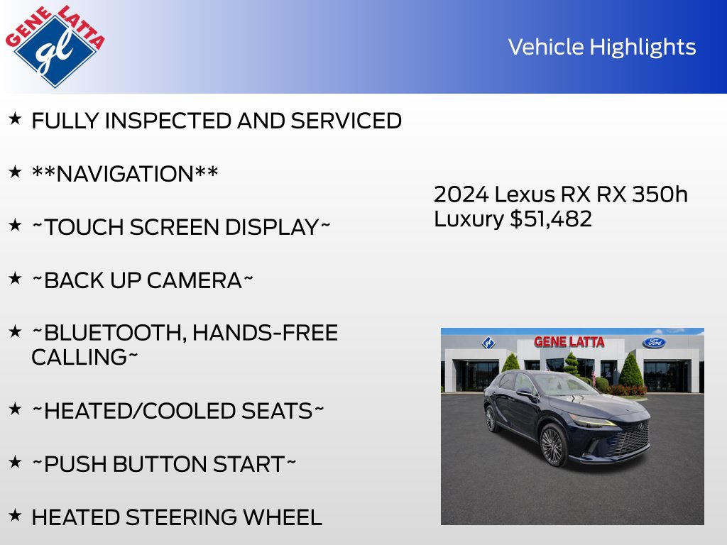 Used 2024 Lexus RX 350 w/ Convenience Package AWD/4WD image 33