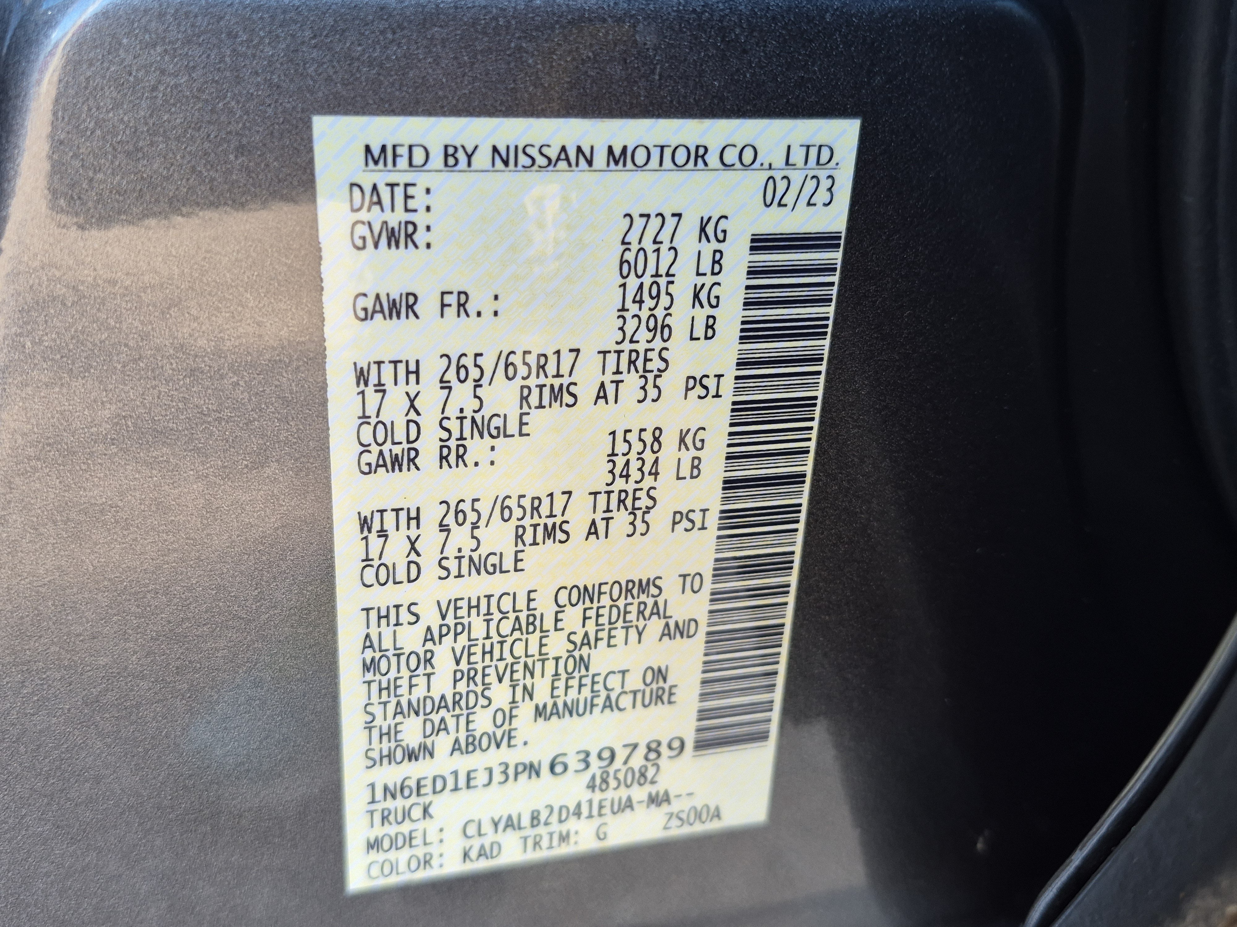 Used 2023 Nissan Frontier SV w/ Midnight Edition Package RWD image 33