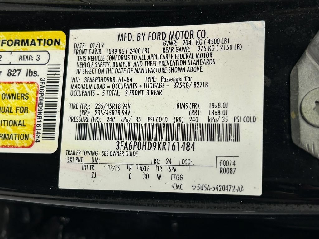 Used 2019 Ford Fusion SE w/ Equipment Group 151A FWD image 40
