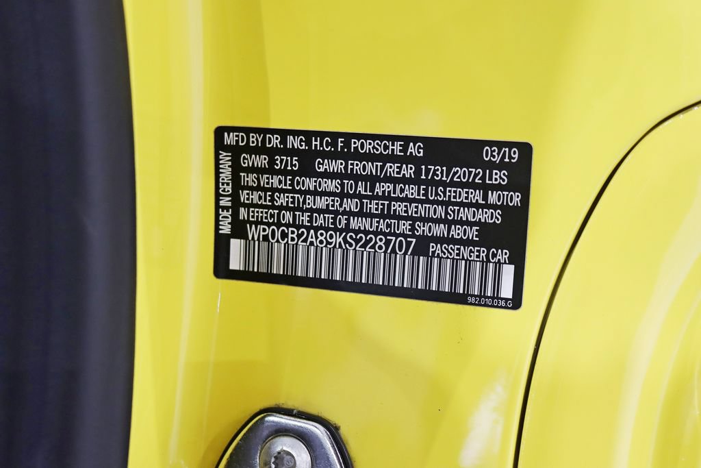 Used 2019 Porsche 718 Boxster S RWD image 36