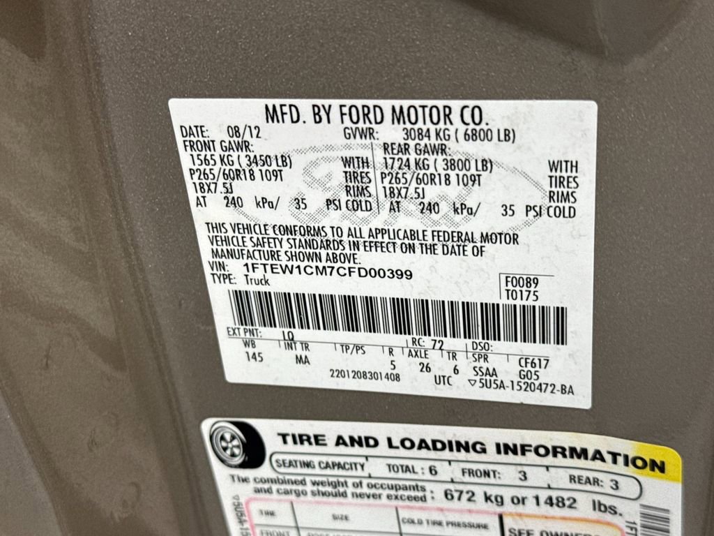 Used 2012 Ford F150 XLT w/ XLT Chrome Pkg image 26