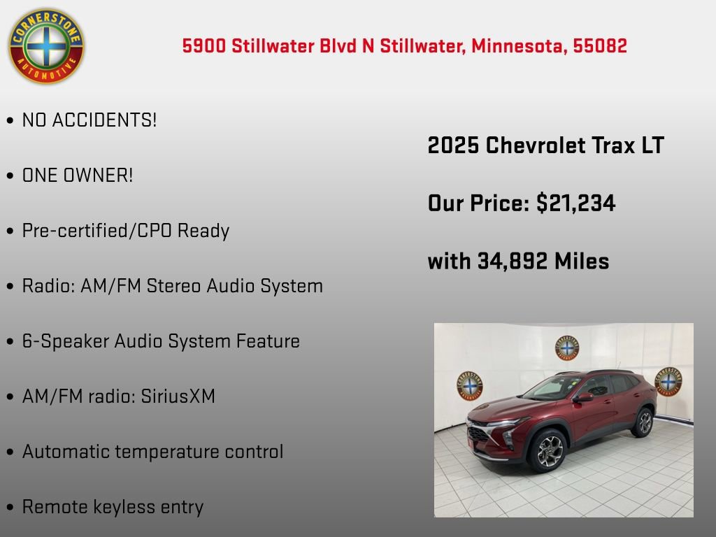 Used 2025 Chevrolet Trax LT w/ LT Convenience Package FWD image 10
