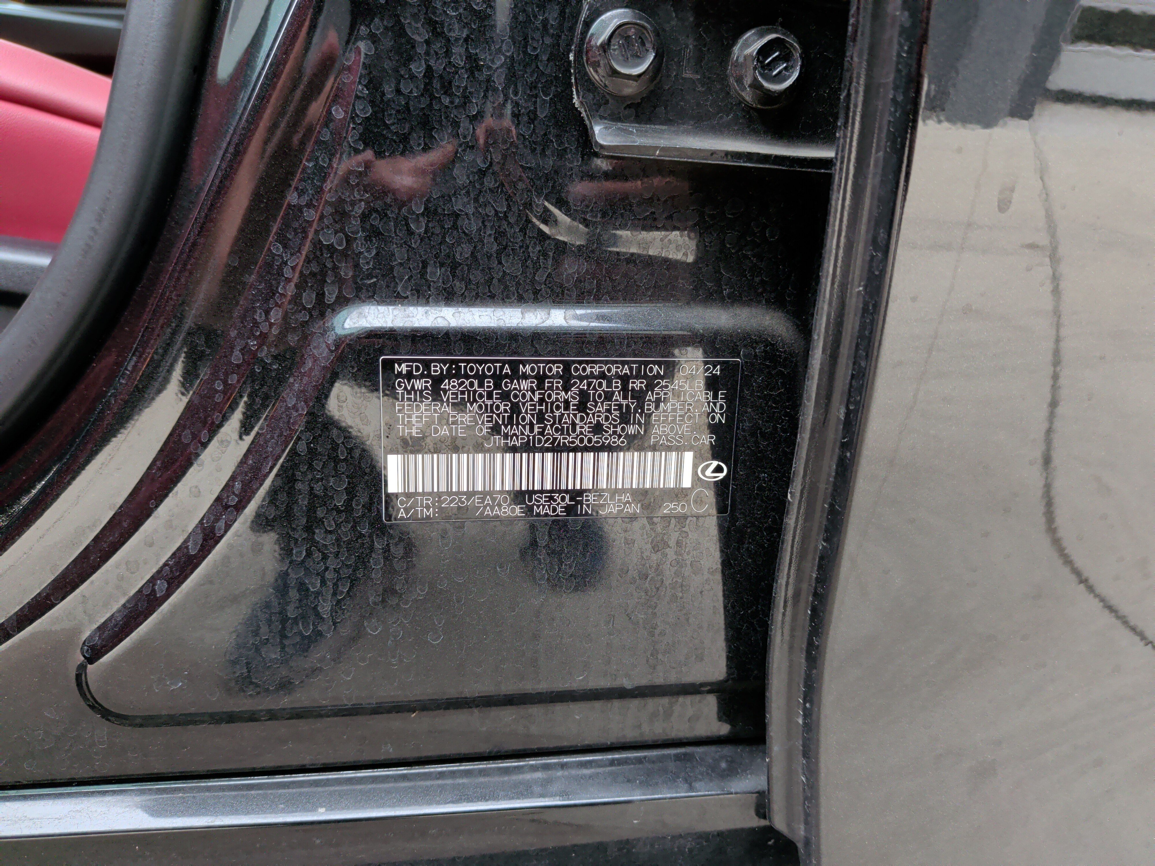 Used 2024 Lexus IS 500 w/ Accessory Package 2 RWD image 36