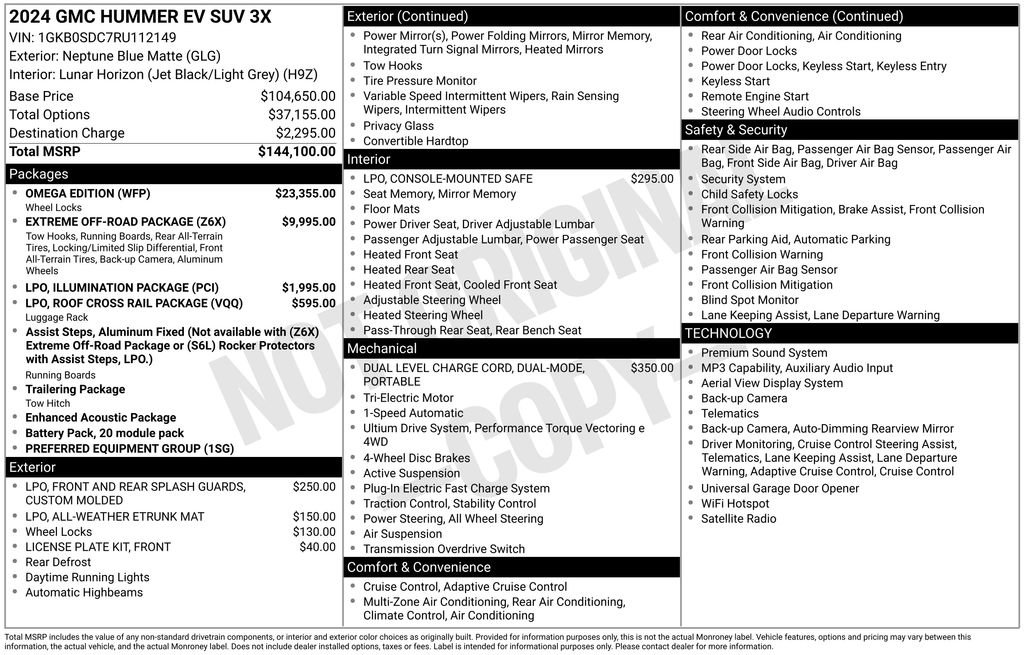 Certified 2024 GMC Hummer EV 3X w/ Omega Edition AWD/4WD image 17